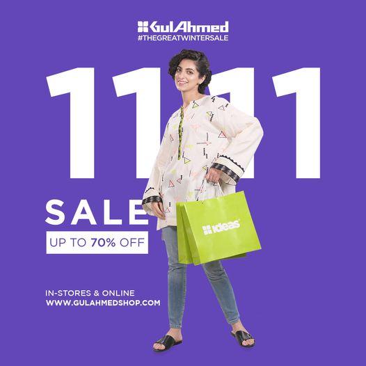 Gul Ahmed Ideas 11.11 sale 2021 up to 70 off with FREE delivery